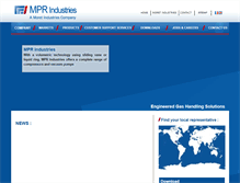 Tablet Screenshot of mpr-industries.com